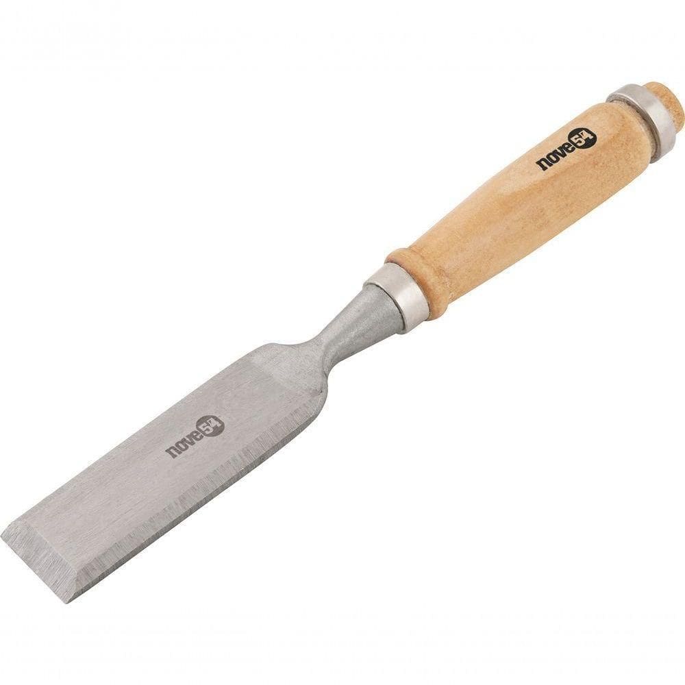 Formão Chanfrado 1” Aço Carbono Cabo Madeira - Nove54