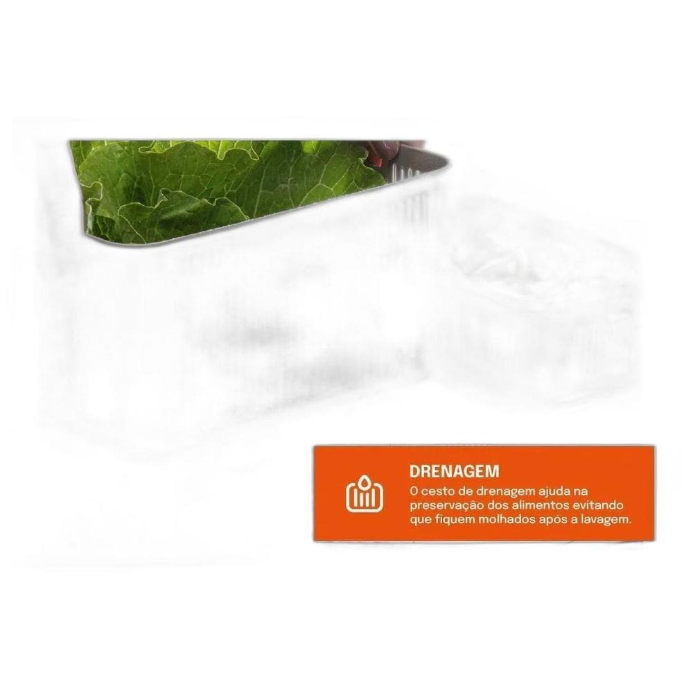 Pote Hermético Com Cesto Escorredor E Válvula De Ar 4225Ml