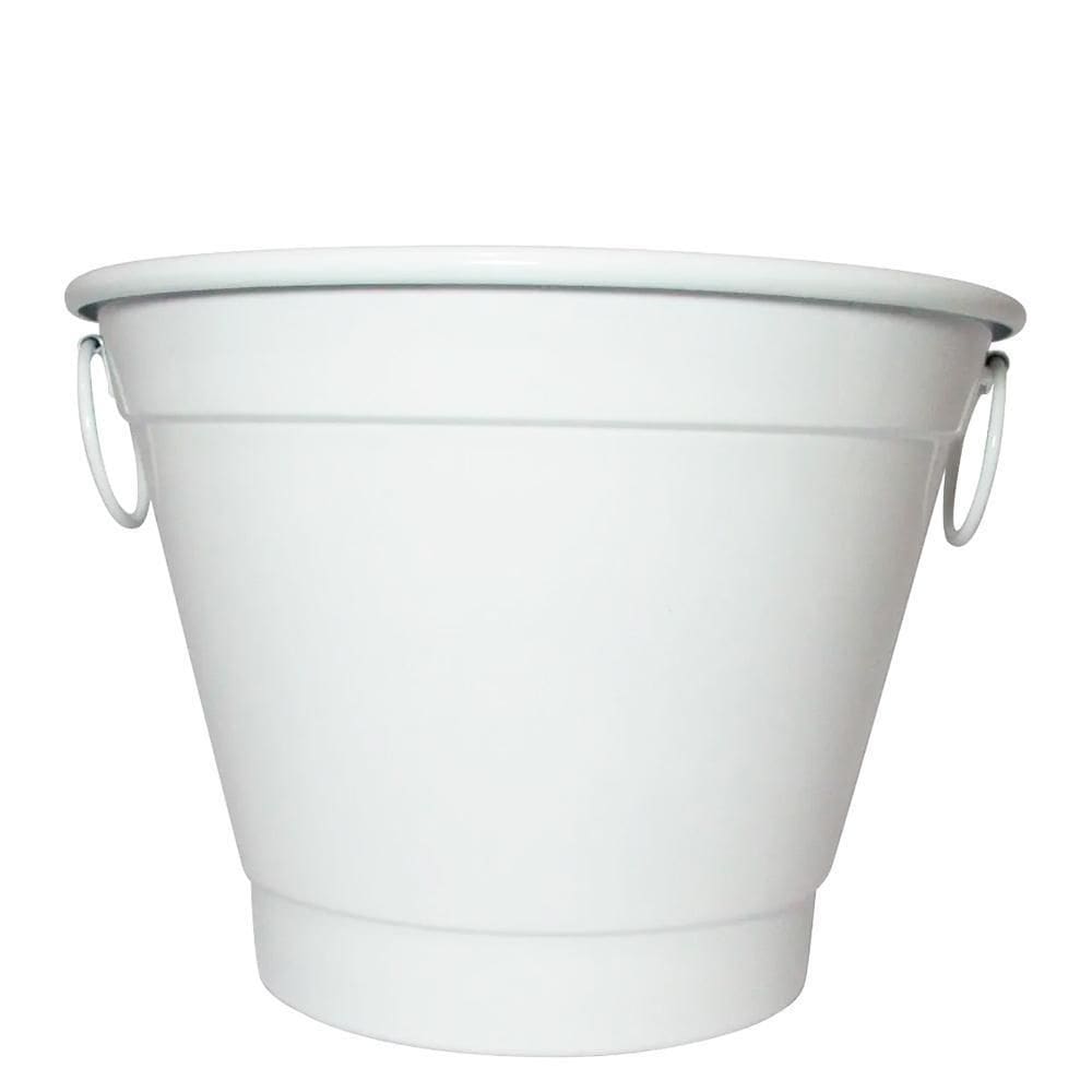 Balde De Gelo E Cerveja Térmico Em Alumínio 6,5L Bbq Branco