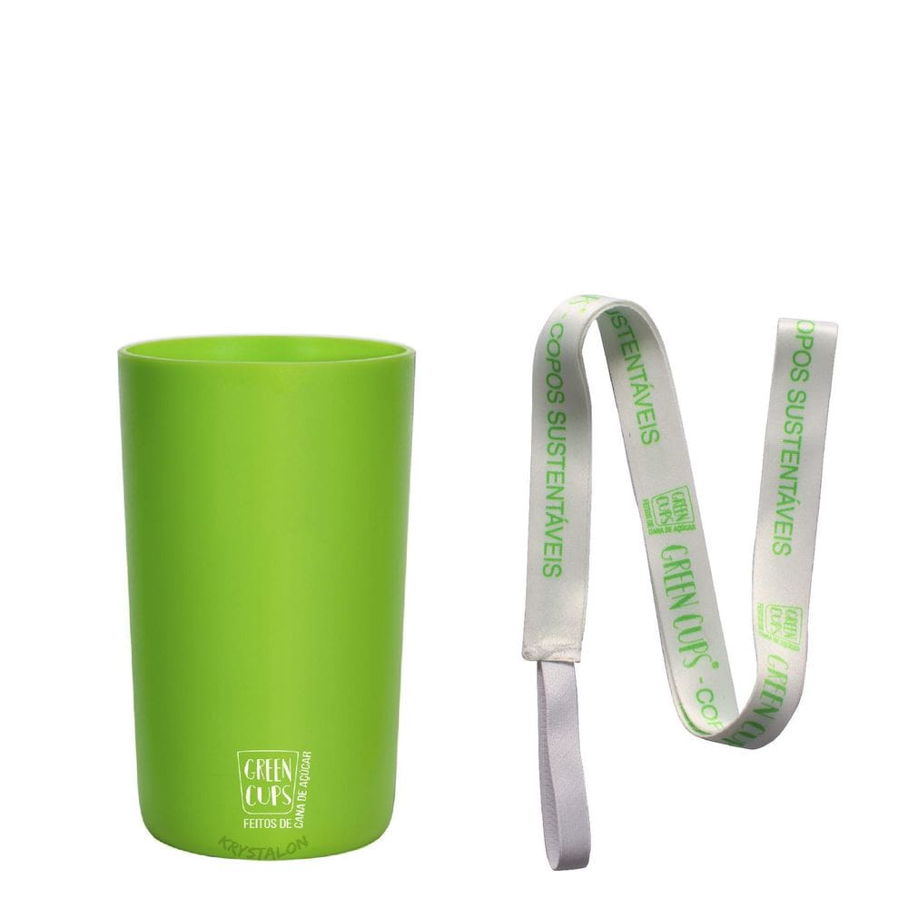 Kit 6 Copos Eco Sustentavel 280Ml Com Cordão Green Cups