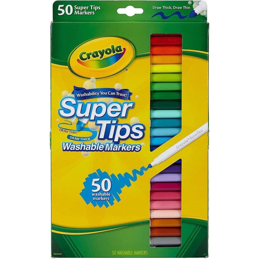 Canetinhas Laváveis Super Tips Crayola - 50 Cores