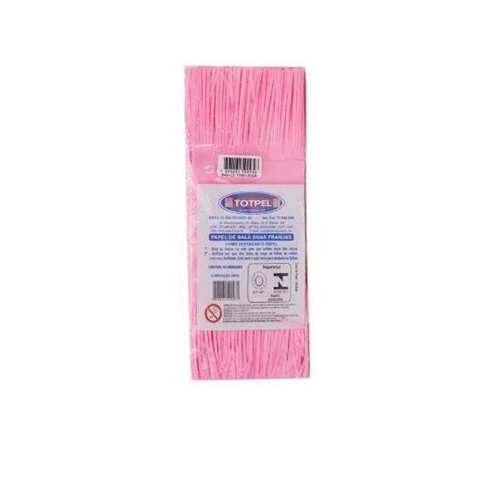 Kit Papel Seda Rosa Claro Embalar Bala De Coco 90 Unidades