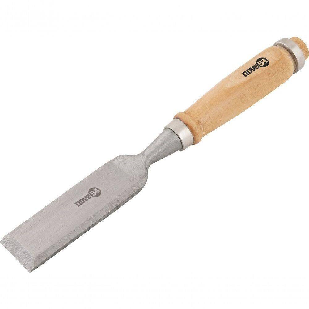 Formão Chanfrado 1-2 Aço Carbono Cabo Madeira - Nove54