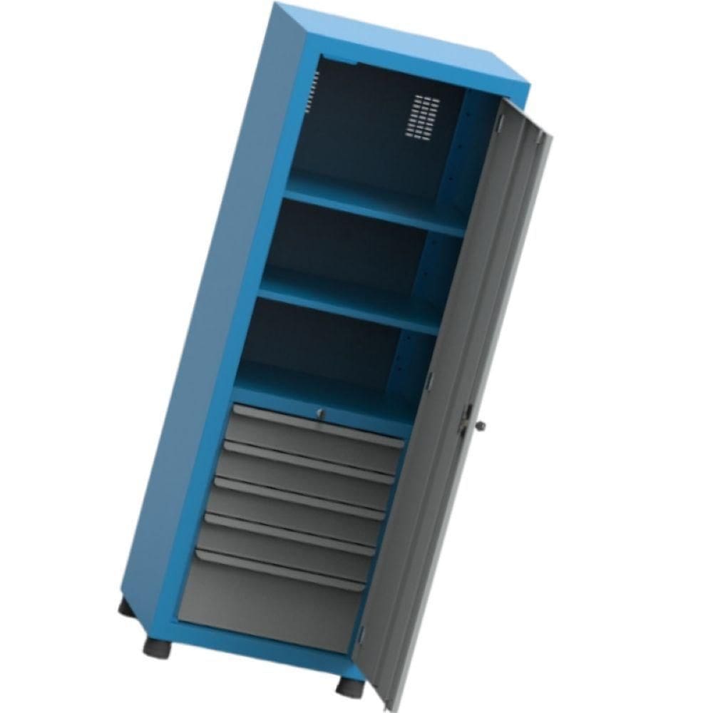 Armário Pequeno Com 2 Prateleiras Reguláveis E 5 Gavetas Arm012 Cmb