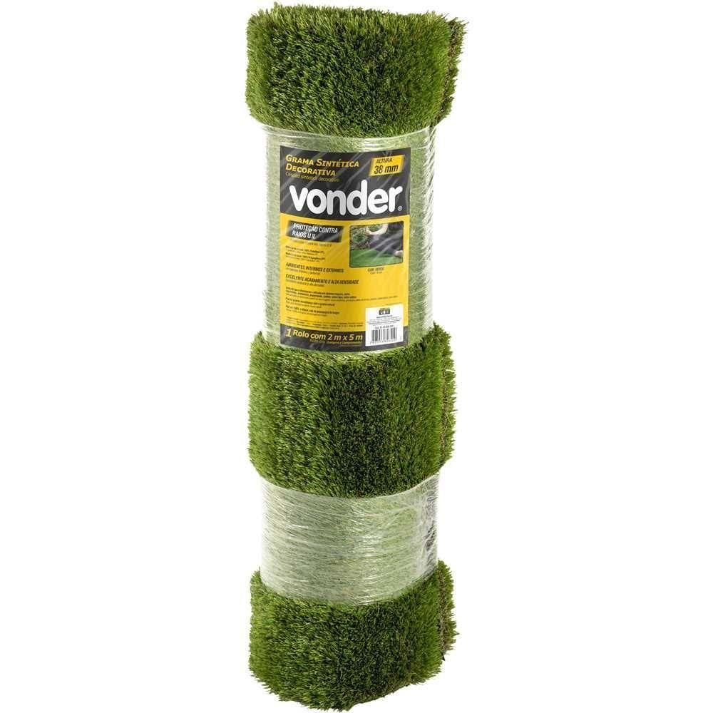 Grama Sintética Decorativa 38,0mm 2,0x5,0 Metros Vonder