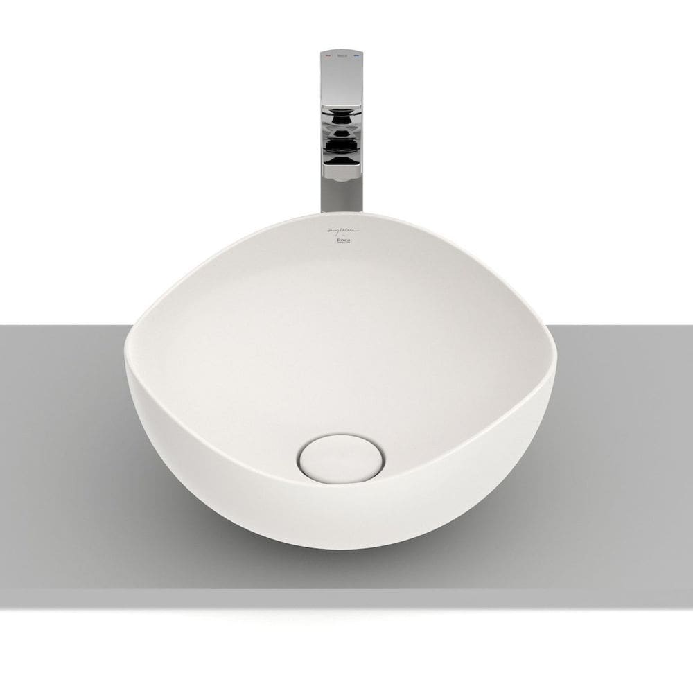 Cuba de Apoio 37,5x37,5cm Ruy Ohtake Roca Bege