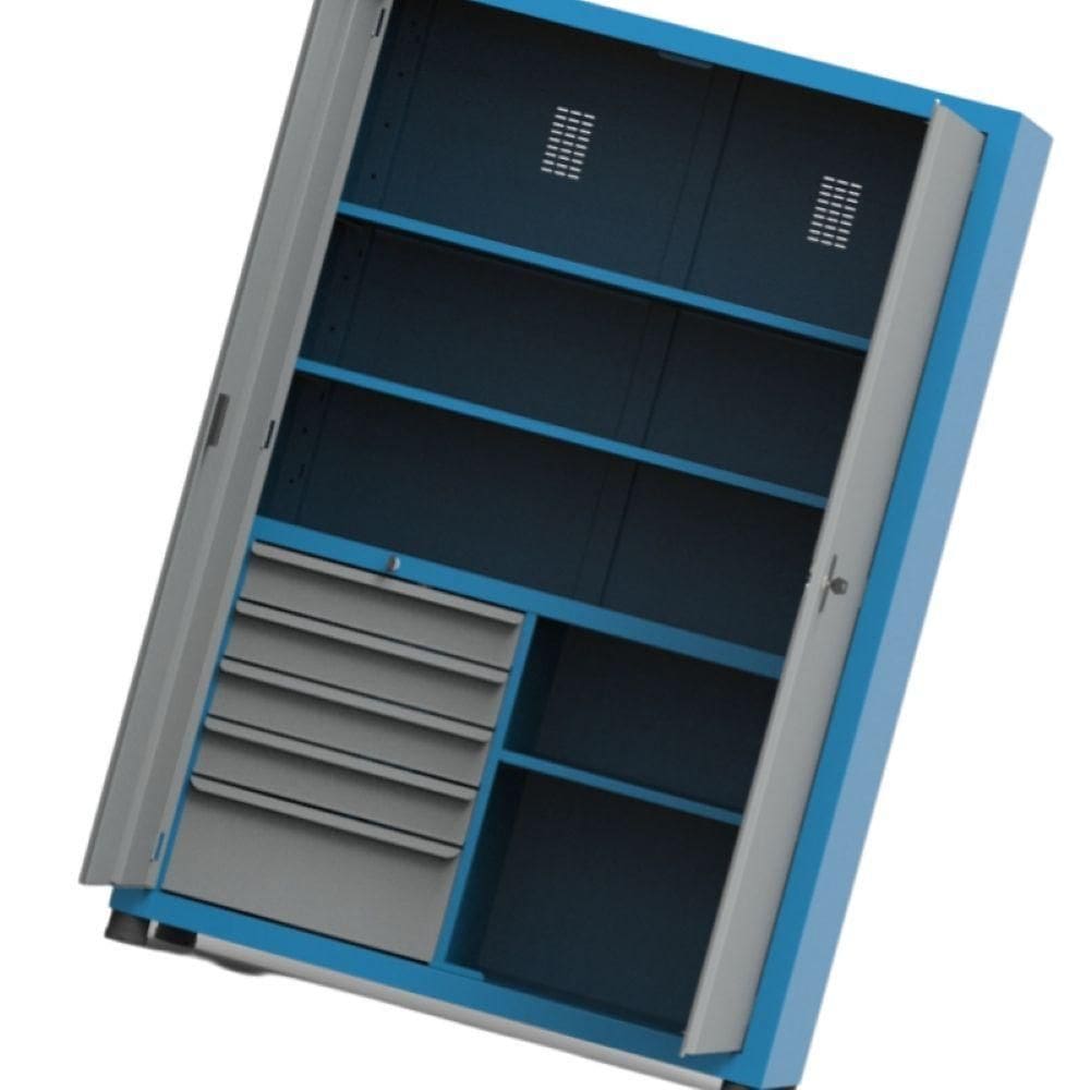 Armário Com 2 Prateleiras Reguláveis 1 Fixa E 5 Gavetas Arm002 Cmb