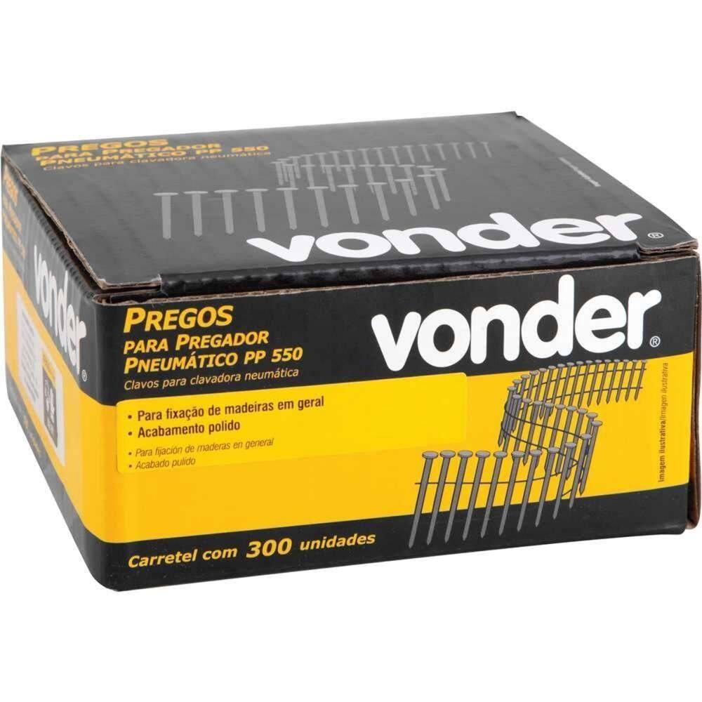 Prego Liso 38 Mm Pp550 Polido 300 Peças Vonder