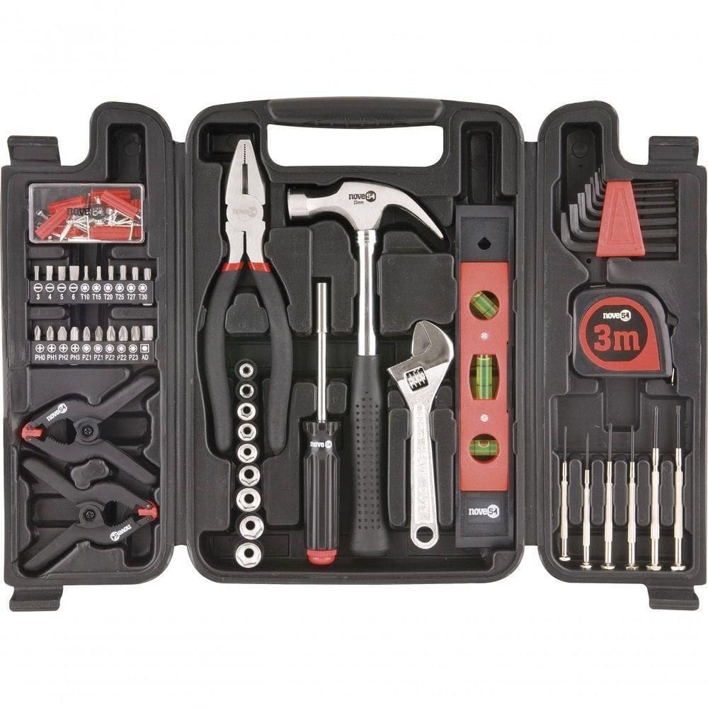 Jogo De Ferramentas Com 131 Peças Aço Carbono Jf131 - Nove54