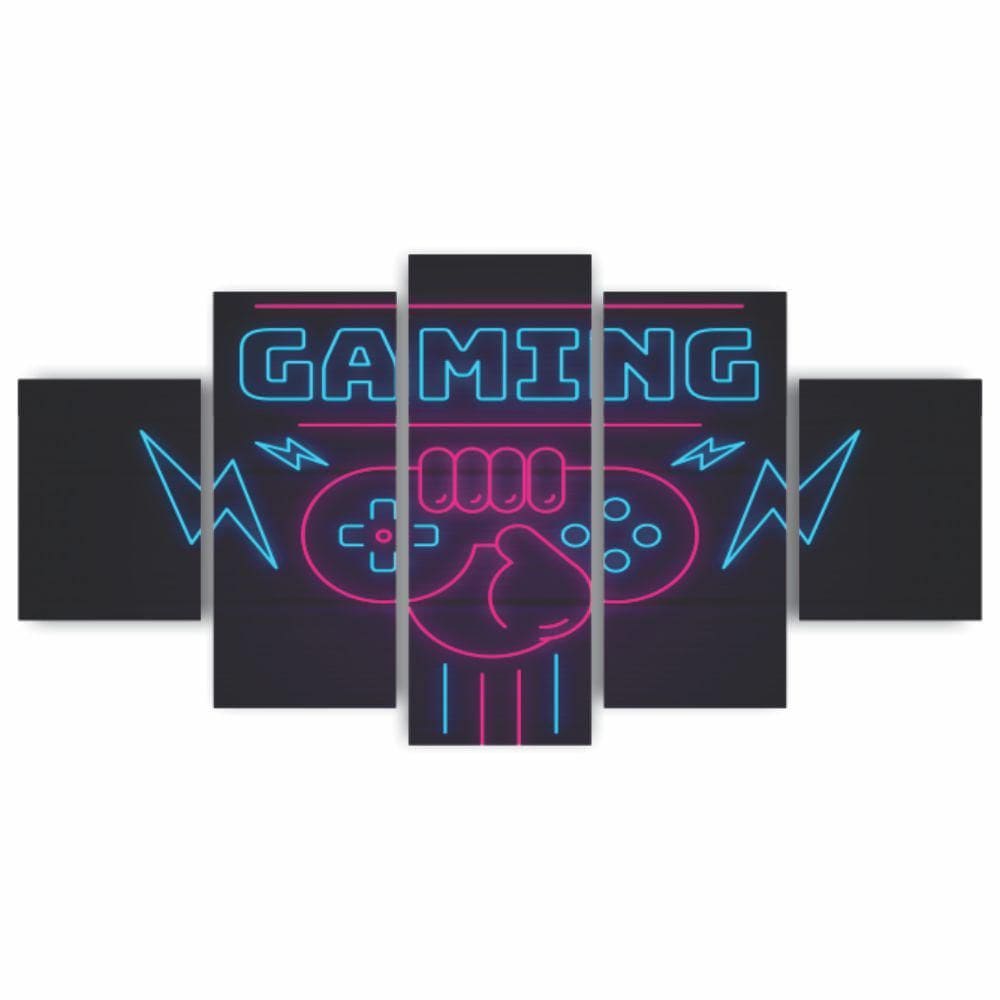 Quadros Decorativos Mdf Gaming Hora Jogo Gamer Sala Quarto