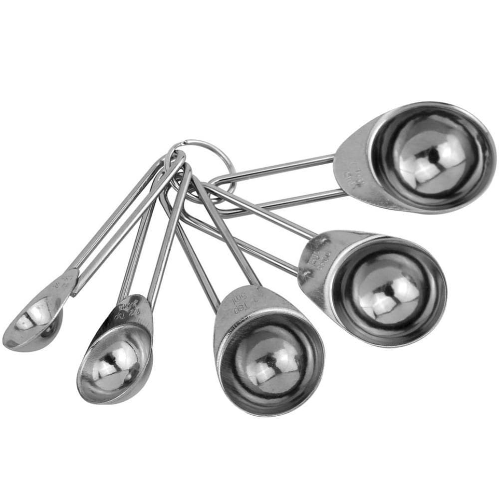 Kit Colher De Medida Em Inox 5 Peças