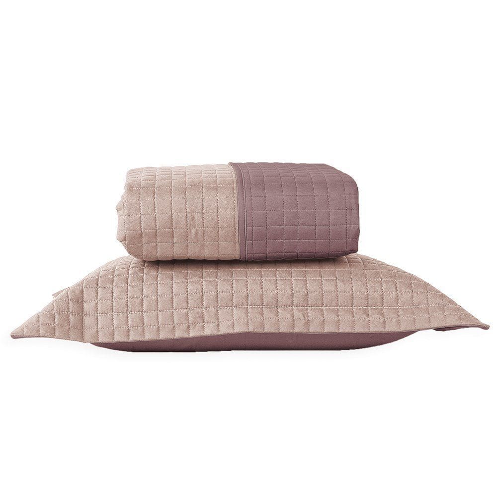 Kit Cobreleito Solteiro Dupla-face Lavive Plaza Rose/Lavanda