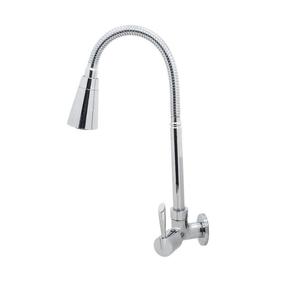 Torneira Pia Cozinha Parede Gourmet Flexível Cone Luxo 1/4v