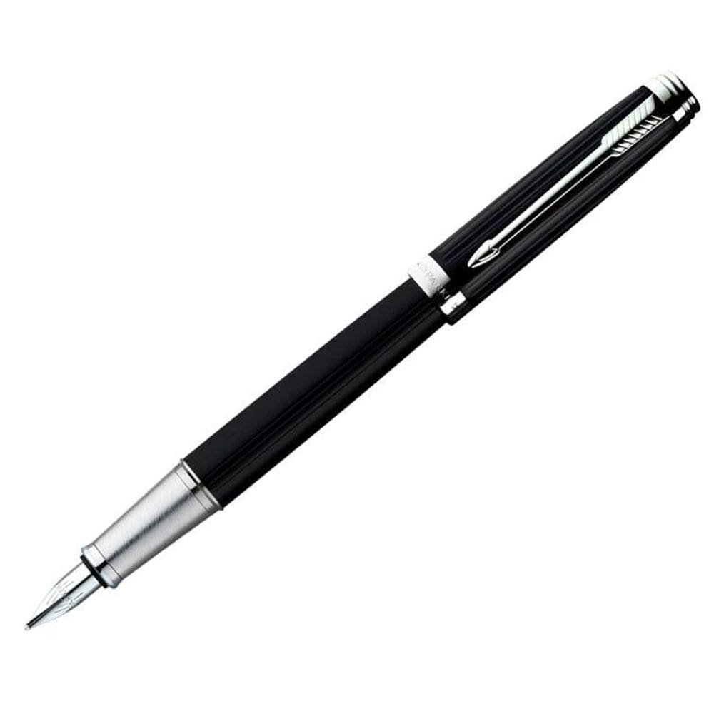Caneta Tinteiro Parker Ambient Preto Com Cromado