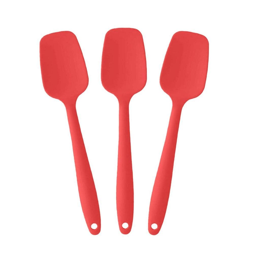 Kit 3 Espátulas De Silicone 28Cm Vermelha Reforçada Funda-