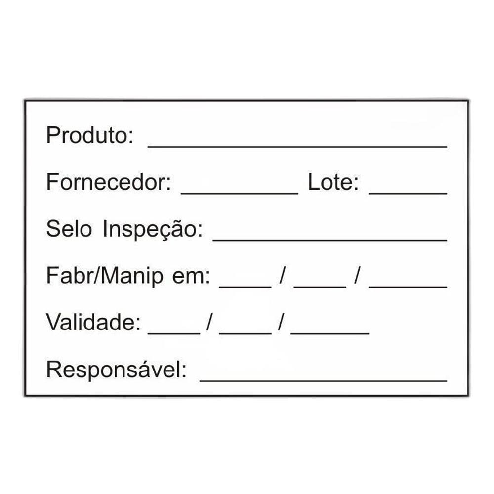 Kit com 1000 Etiquetas Alimento Anvisa Vigilância Sanitária