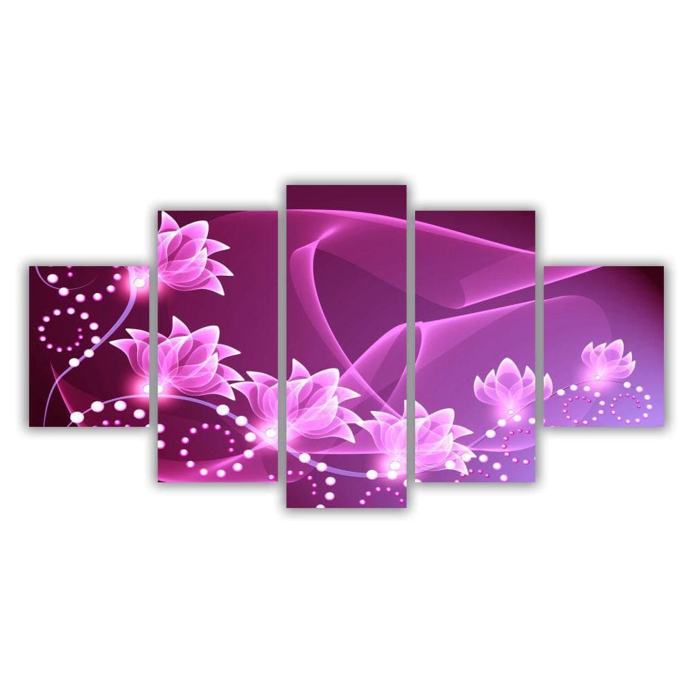 Quadros Decorativos Mosaico Mdf Floral Flores Rosas 115X60Cm