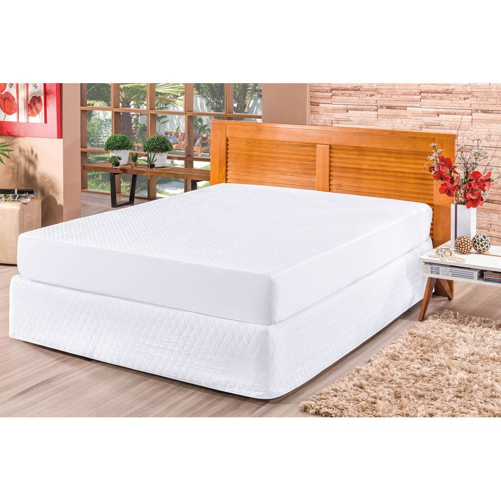 Capa de colchão Padrão Impermeável 40cm altura Branca