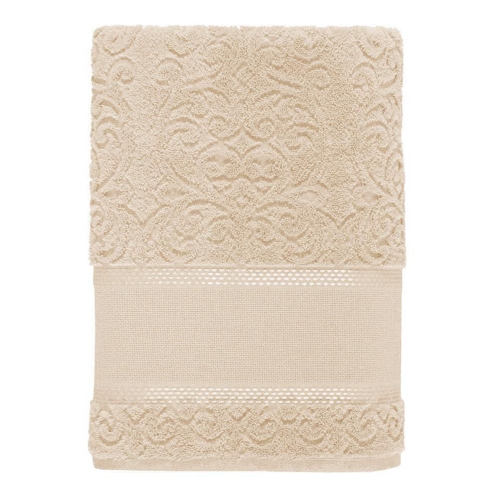 Toalha de Rosto Karsten Caqui Aveludada Melina 48 x 80cm