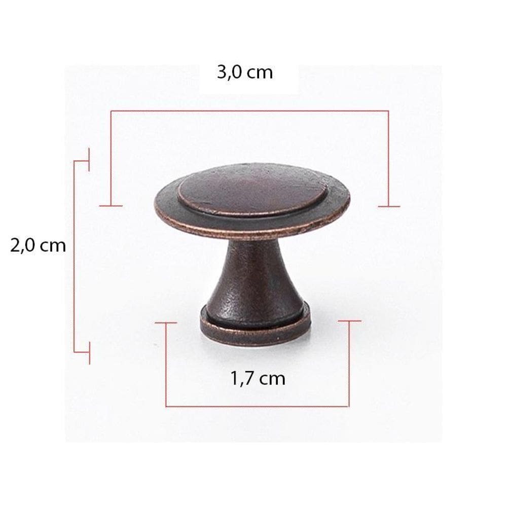 Puxador Redondo Flor Em Metal Móveis Kit 8 Unidade Puxador