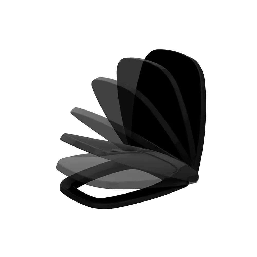 Assento Sanitário Vip Pp Preto Tupan Soft Close Vaso Celite