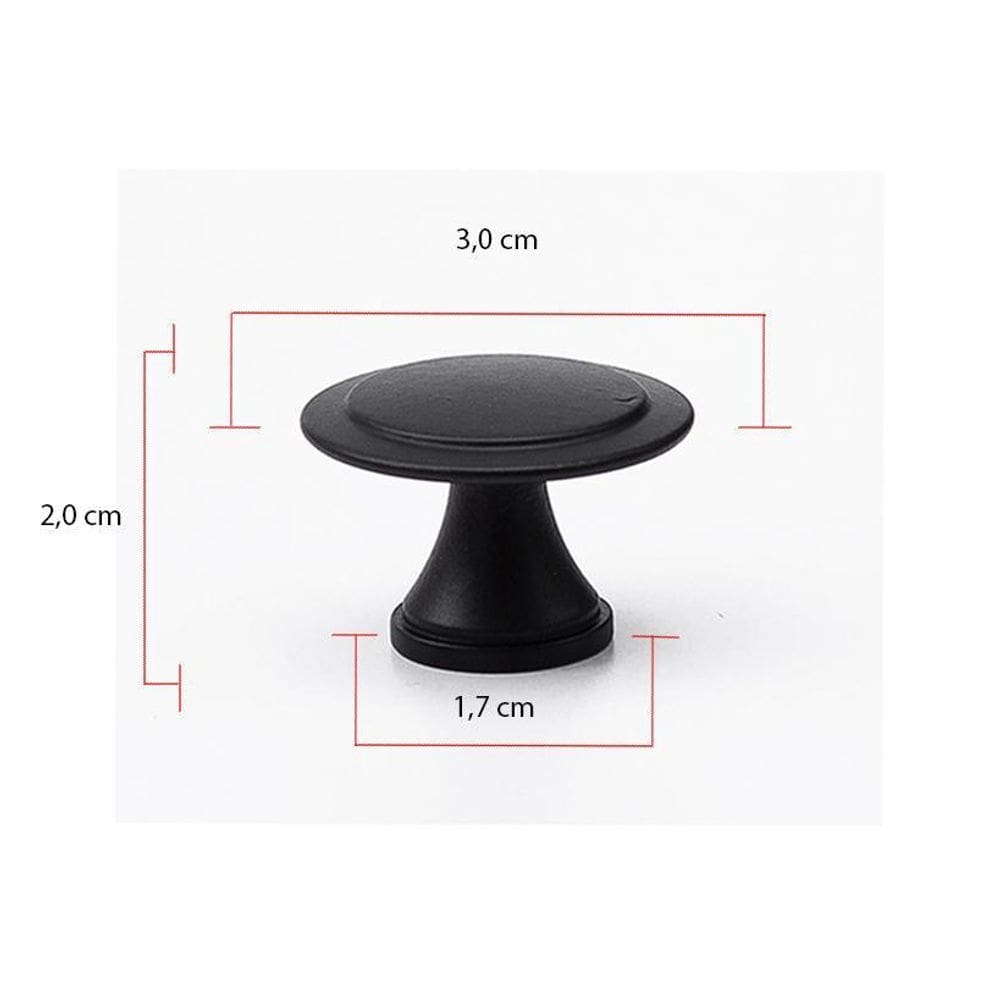 Puxador Redondo Flor Em Metal Móveis Kit 8 Unidade Puxador