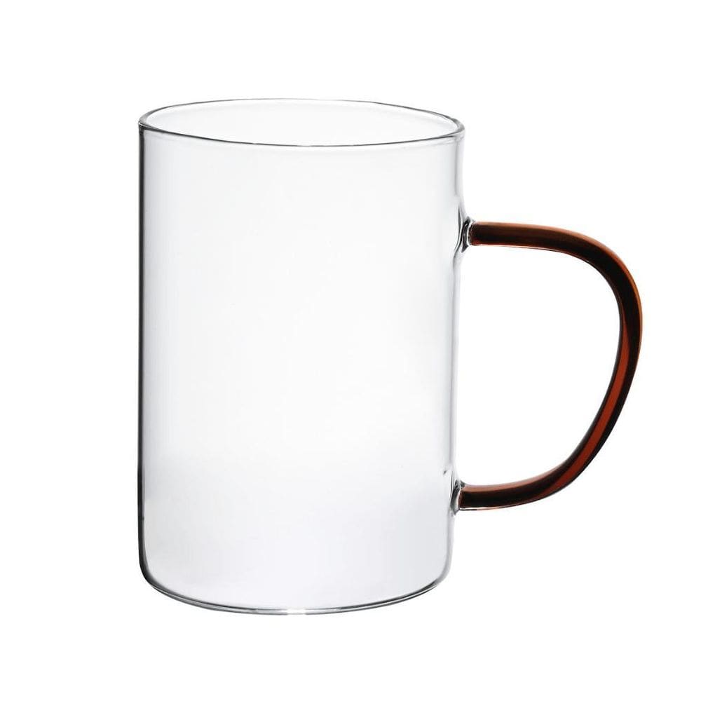 Caneca Vidro Boro Com Alça Âmbar 200 Ml Mimo Style Tc22130