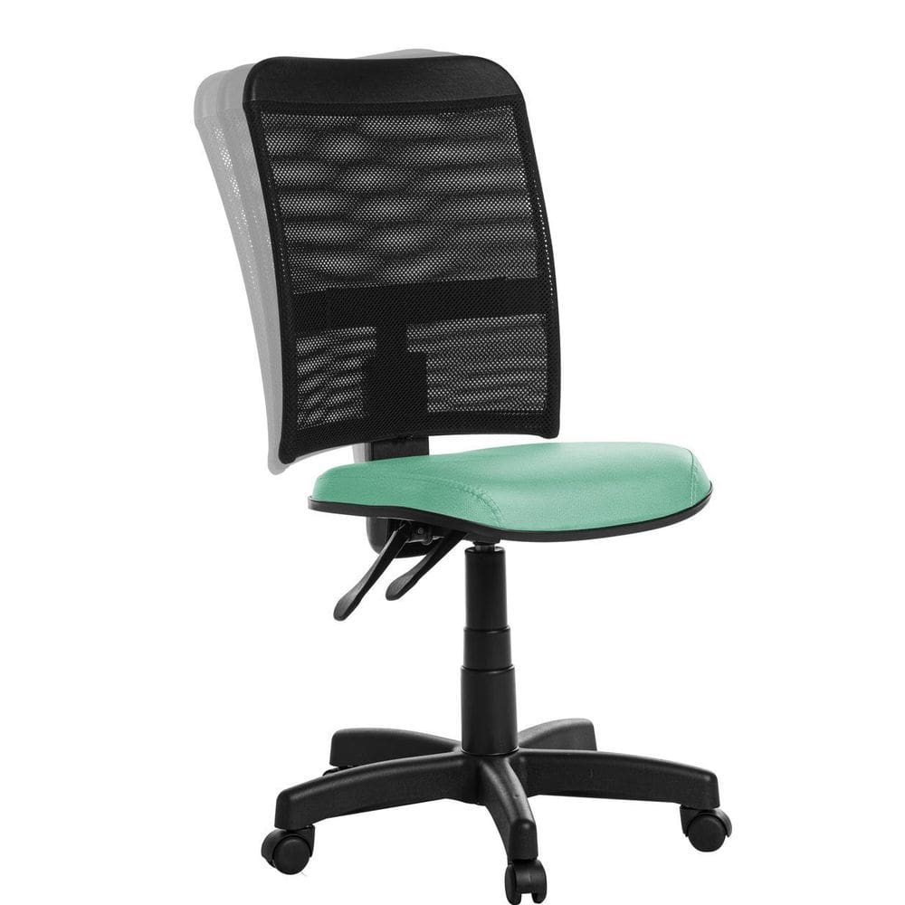 Cadeira De Escritório Ergonômica Em Tela Turquesa Rv
