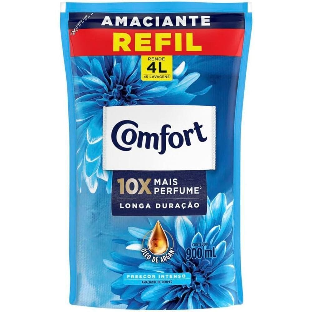 Amaciante Concentrado Comfort Frescor Intenso Refil 900 Ml