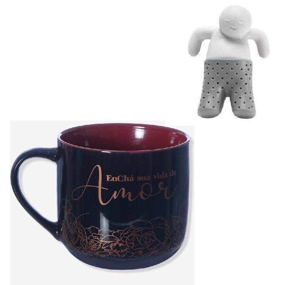 Caneca Com Infusor De Cha Encha Sua Vida
