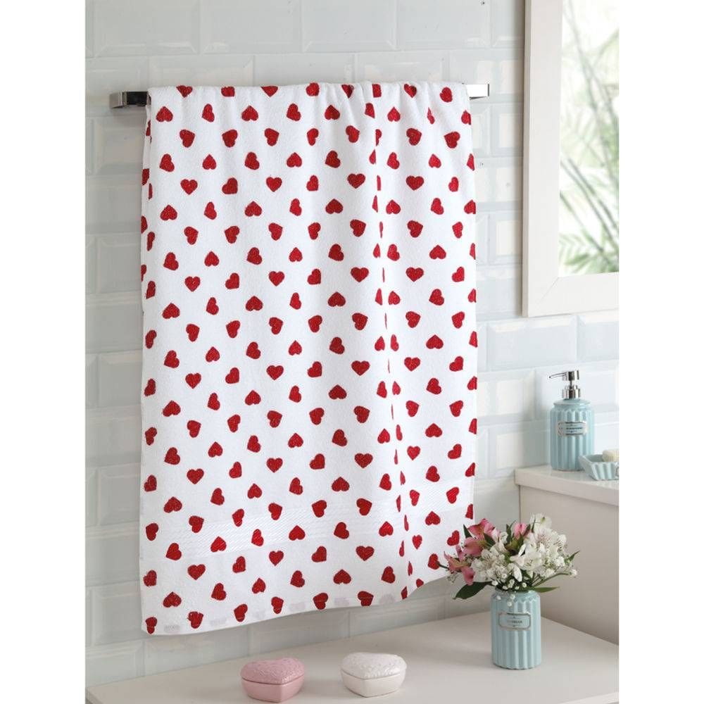 Toalha De Banho Dohler Formosa Coração Vermelho