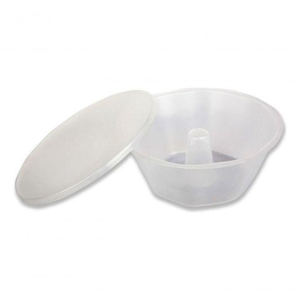 Forma Para Mini Pudim Descartável Com Tampa C/60 500ml