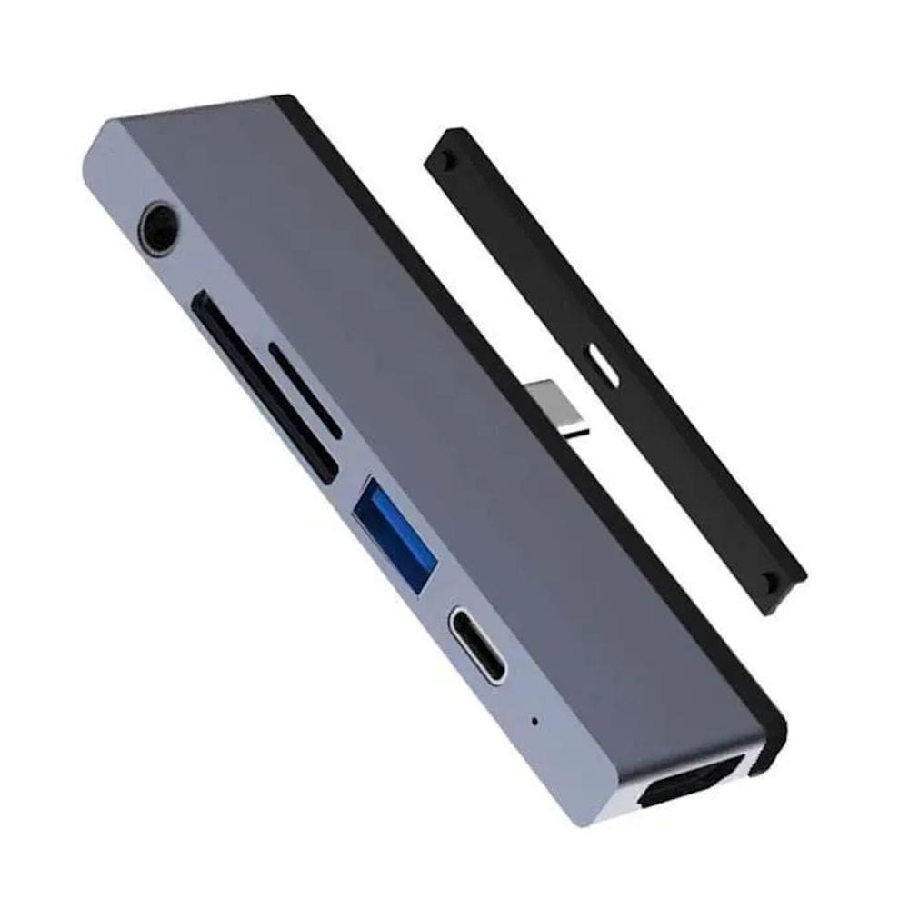 Adaptador Hub HDMI 4k USB Tipo C USB 3.0 P2 Cartão SD/TF