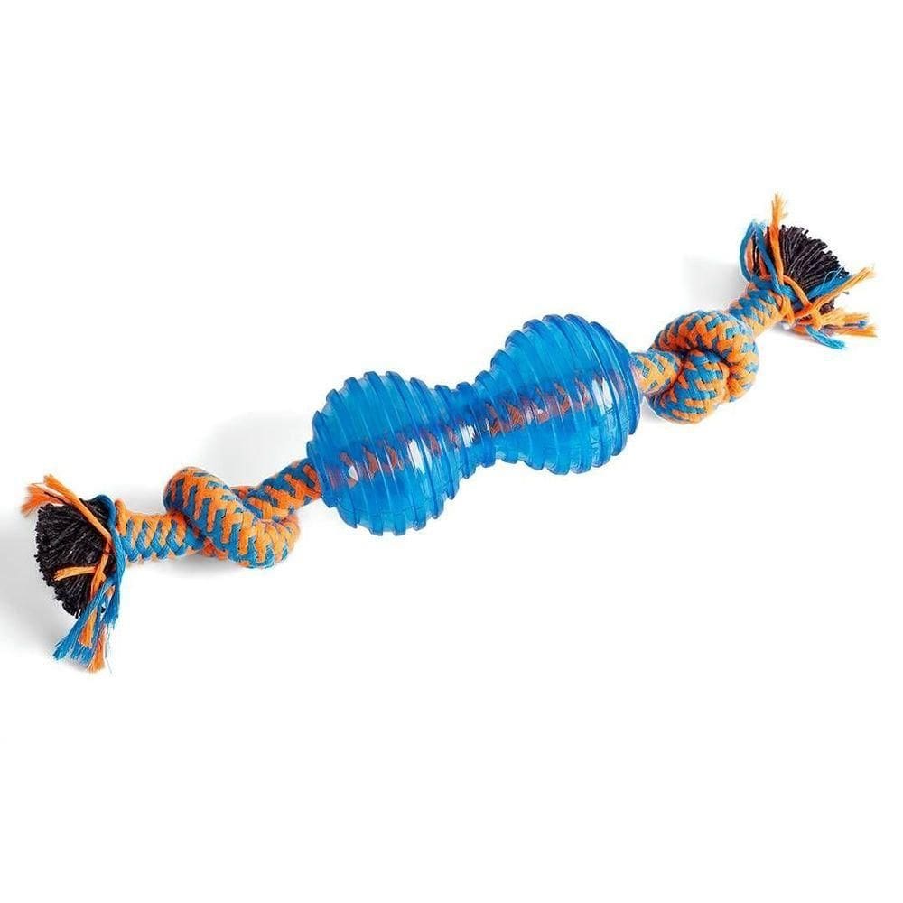 Mordedor Osso Com Corda Plasvale Azul