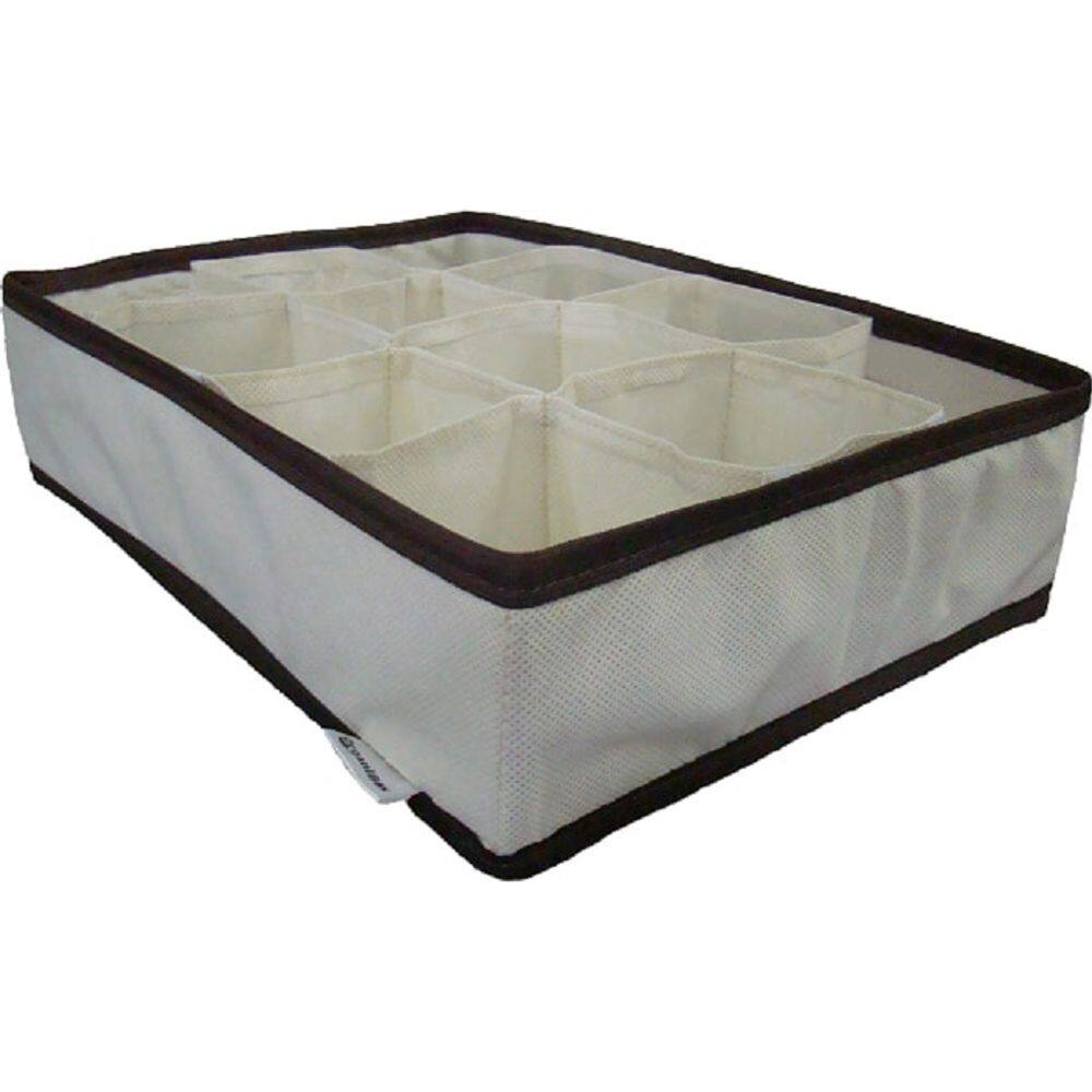 Organizador de Gavetas 27X36 c/ 12 divisões Bege/Marrom