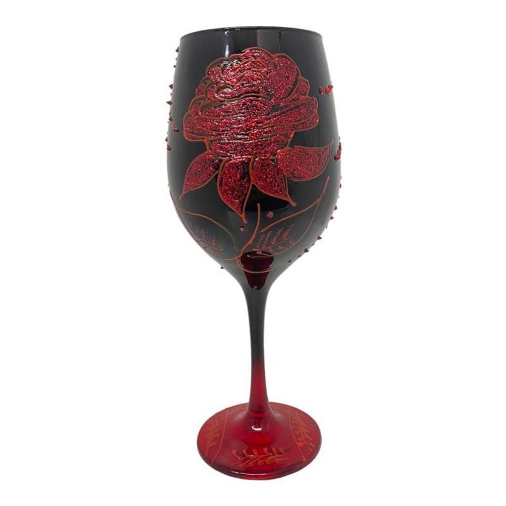 Taça Pomba Gira Negra/Verm E Rosa Vermelha Barone 490Ml