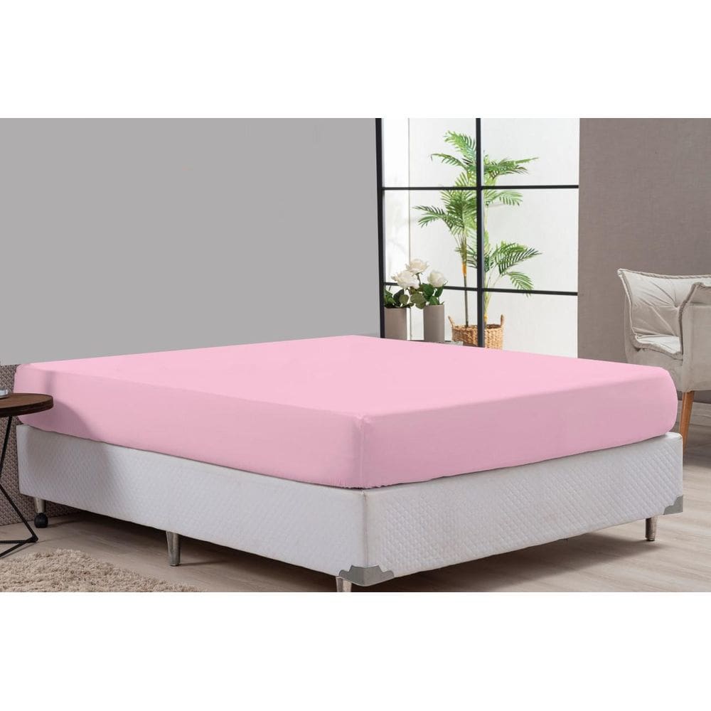 Lençol De Cama Casal Padrão Rosa Percal 180 Fios