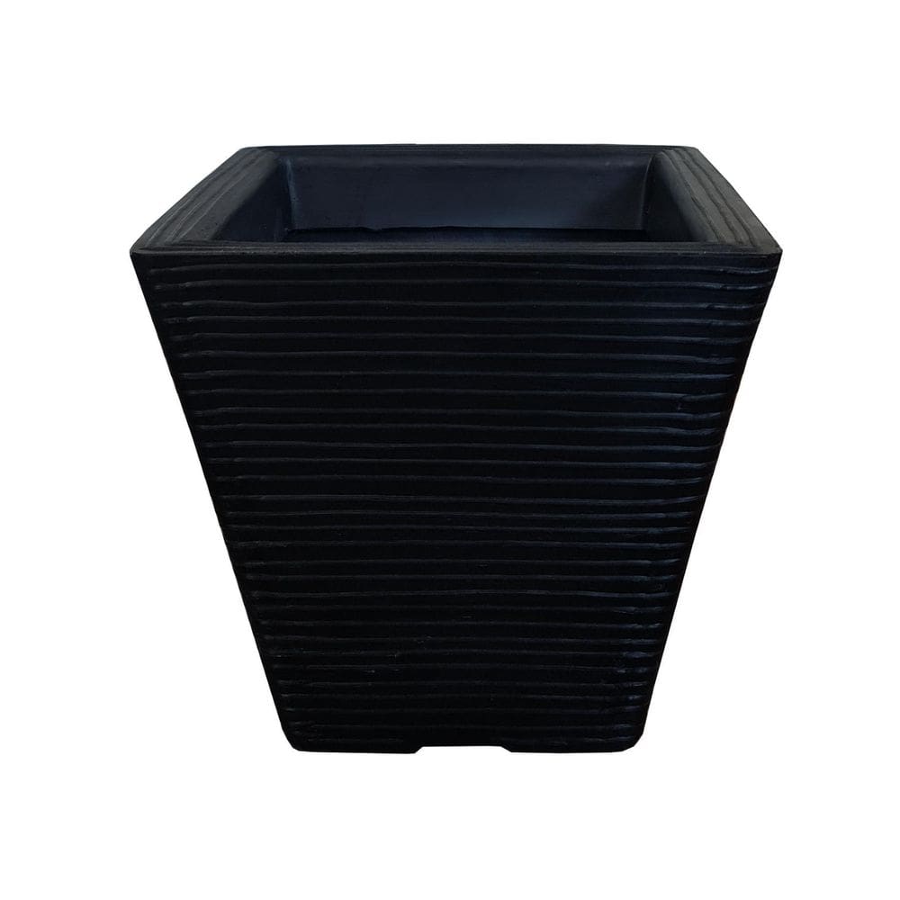 Vaso De Planta Quadrado Decorativo Polietileno 30X30 Preto