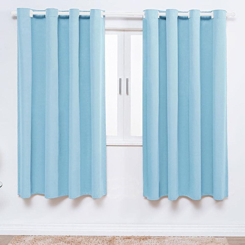 Cortina Microfibra Azul 2 Metros Quarto Infantil Menino