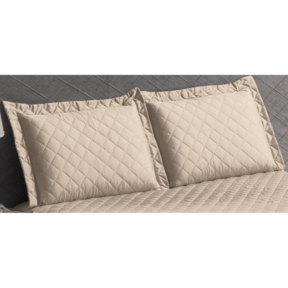 Jogo 2 Capas Protetora Para Travesseiros Matelada Bege