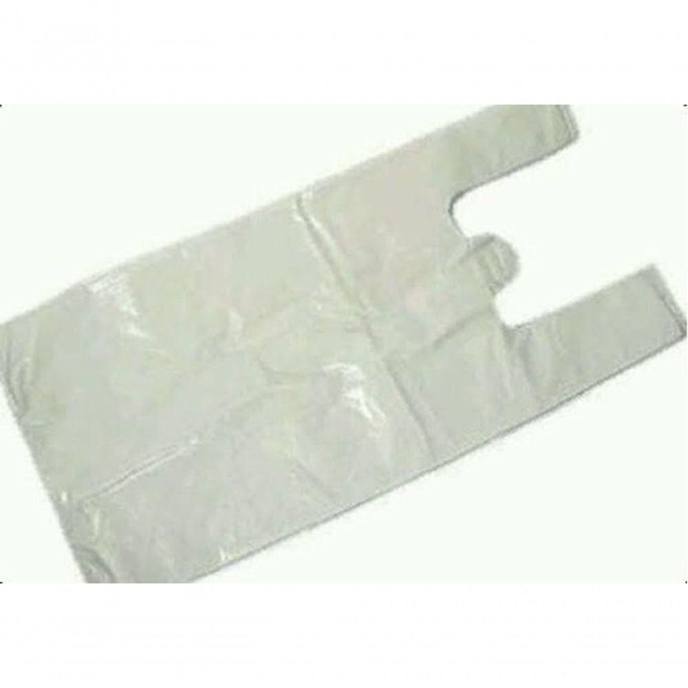 4 Sacola Alça Camiseta Média 38cmx48cm Reciclada 12kg