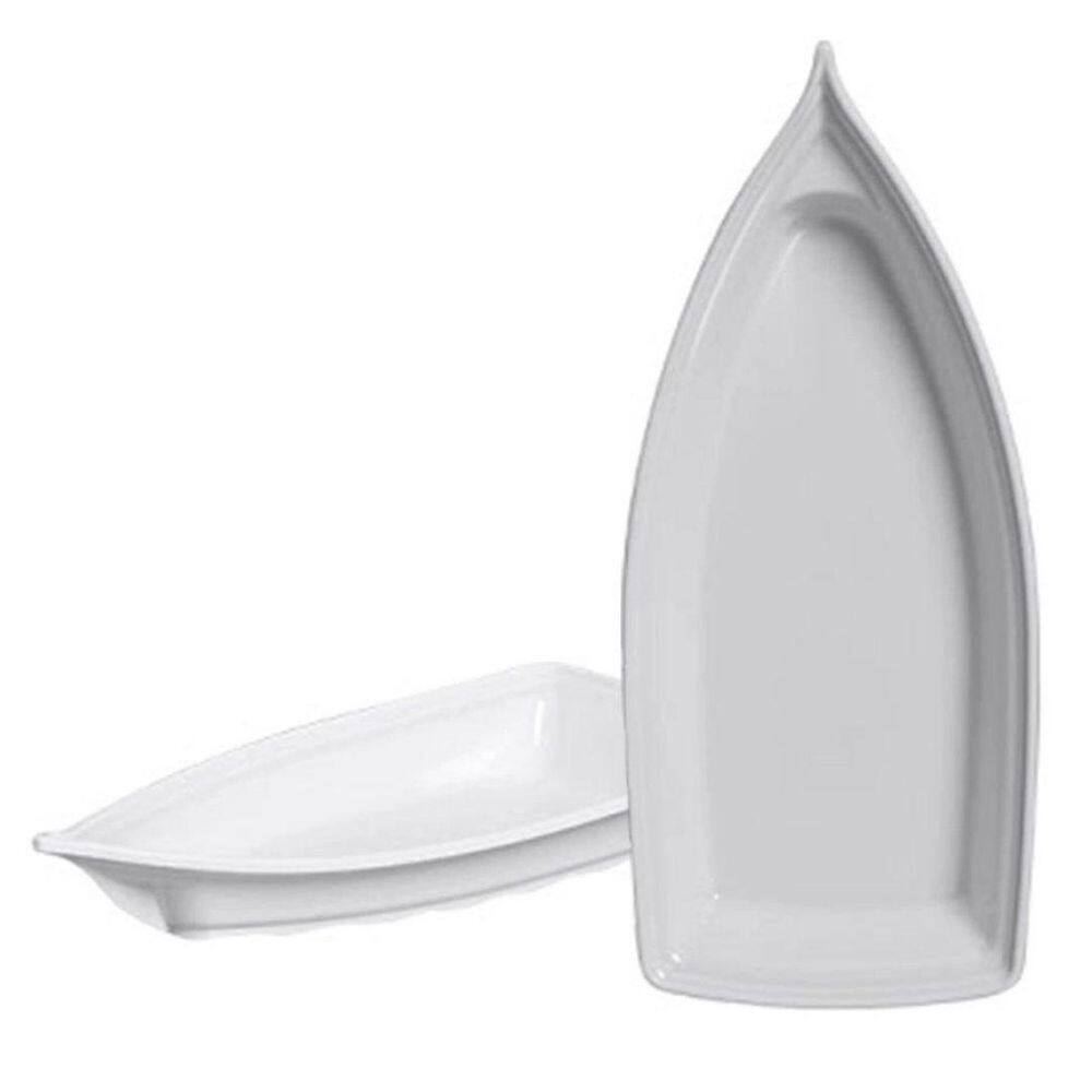 Kit 02 Barcas Barco Açaí Sushi Sashimi Bandeja 42 Branco