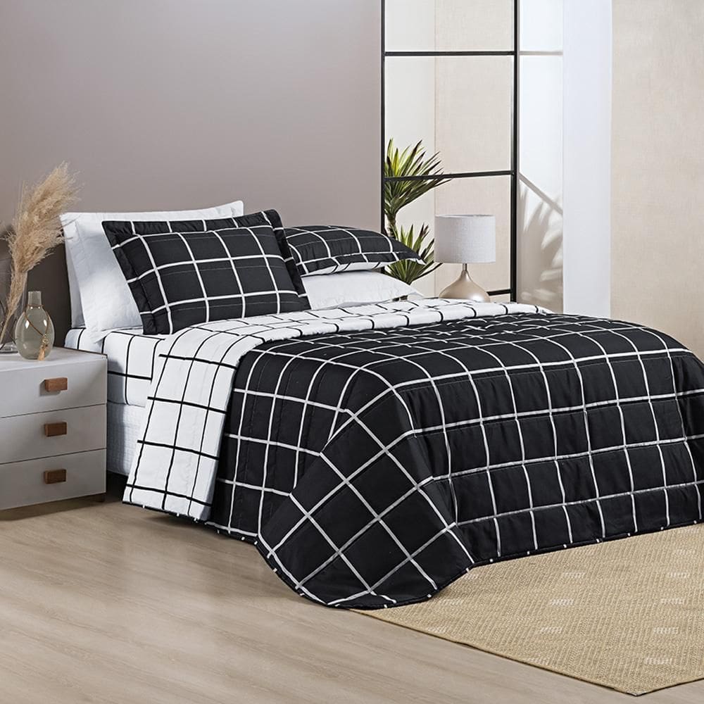 Cobre Leito King Austri Micro Dupla Face 200 Fios 3Pç