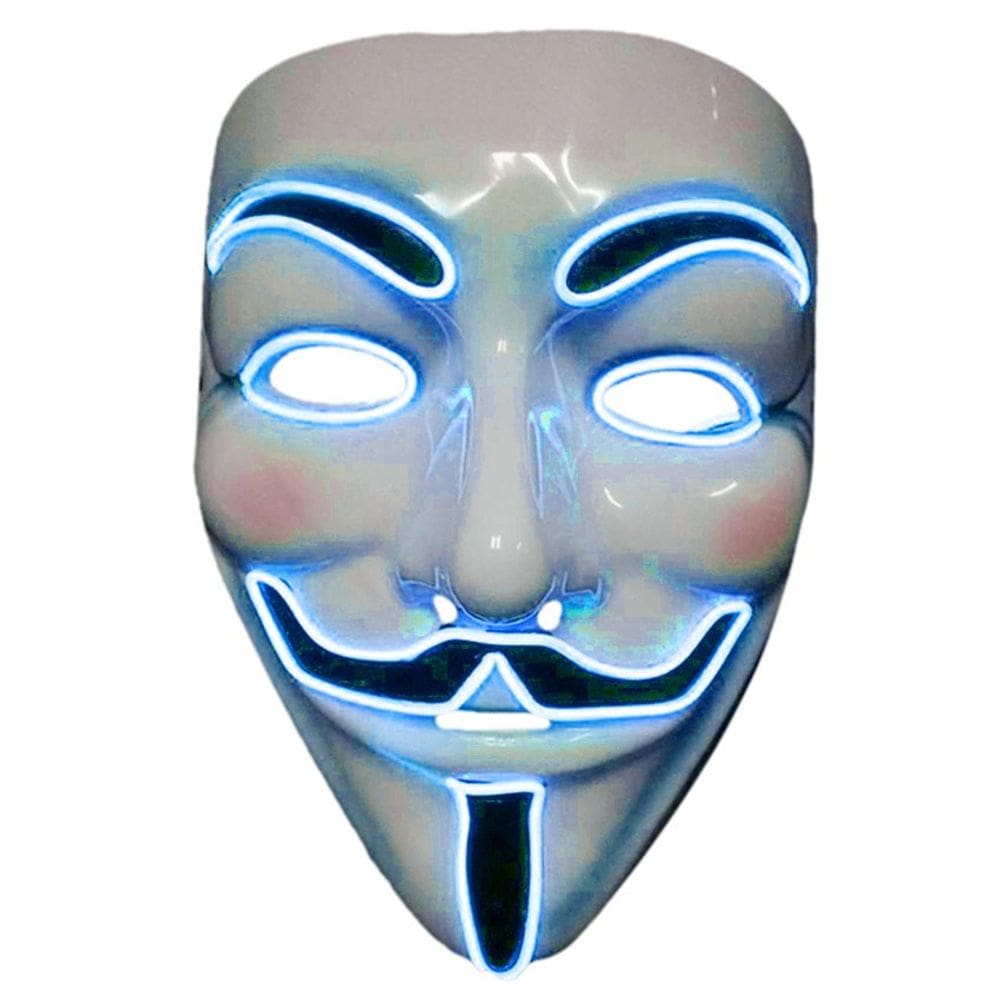 Mascara Led V De Vinganca Super Reforçada led azul