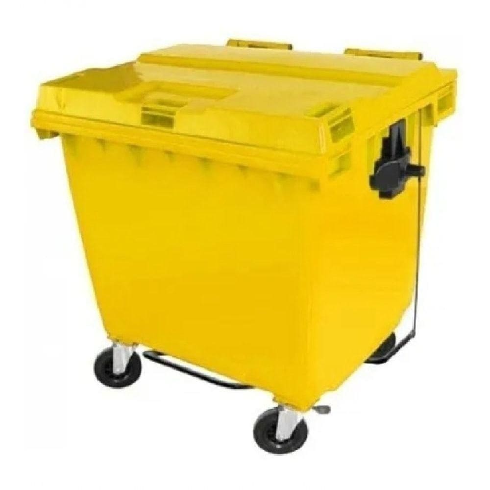 Contêiner Contentor Lixeira Plástico 1000 Litros C/ Pedal
