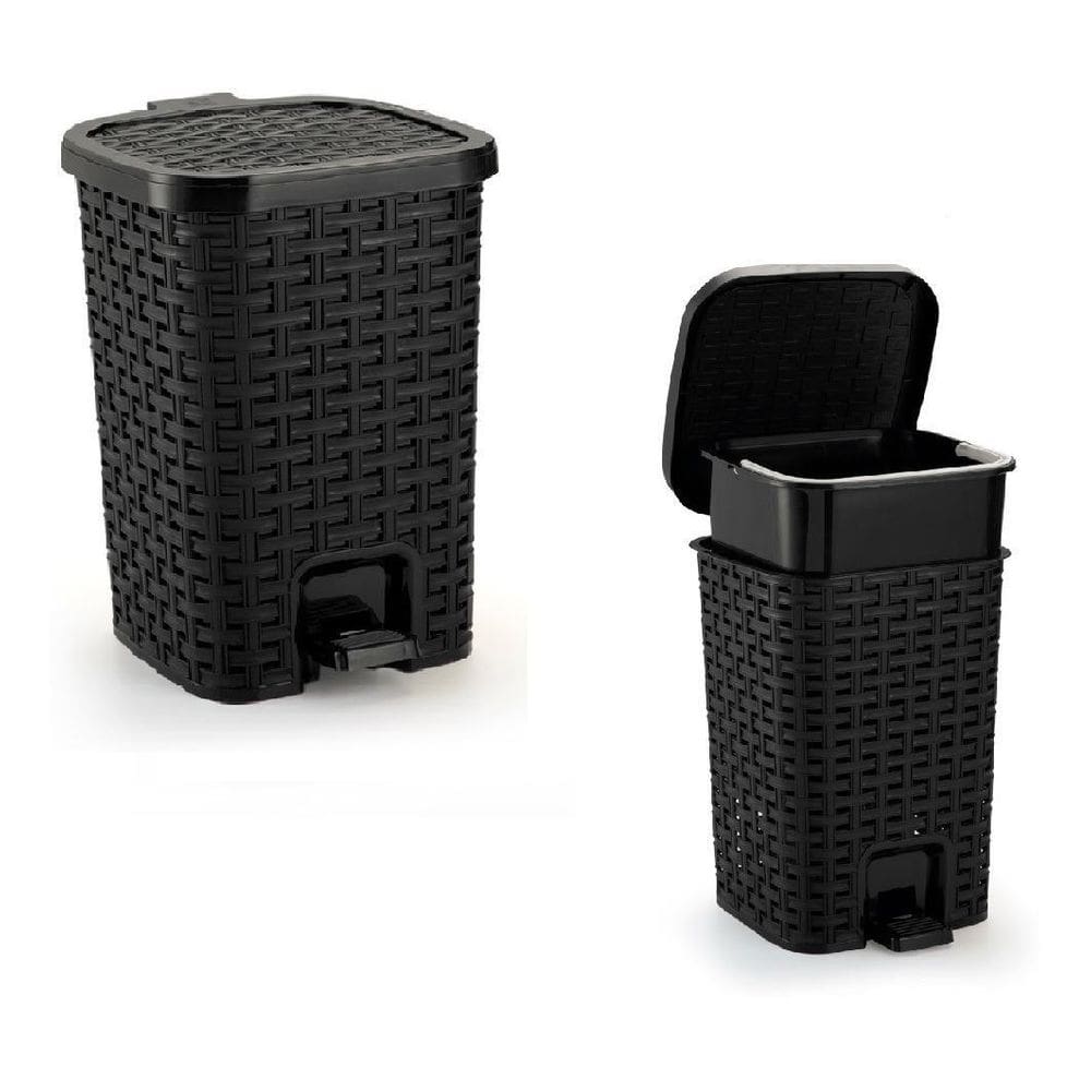 Lixeira Smart Pedal Gg 25L - Preta Com Cesto Removivel