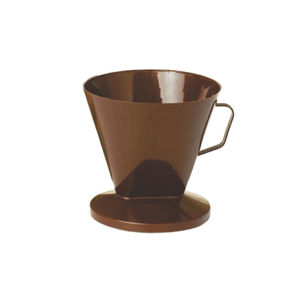 Porta Filtro/Coador De Cafe 102 De Plastico Marrom 13X10,5Cm