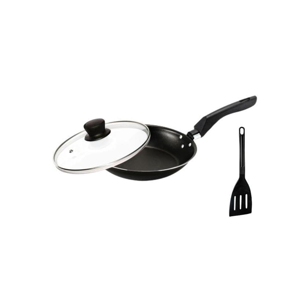 Frigideira Ovo 16 Cm Antiaderente Teflon Pequena Tampa Vidro