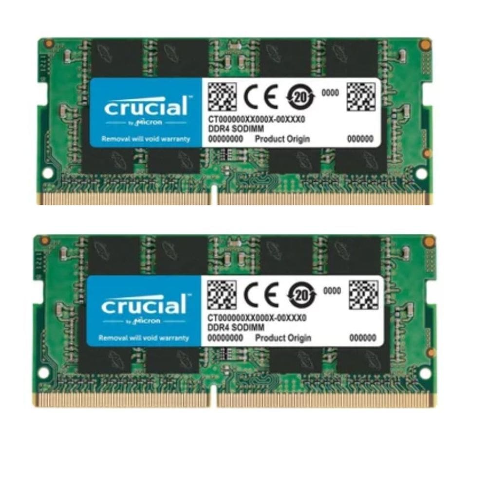 Kit 2x Memória Notebook Crucial 16GB DDR4 3200MHz SODIMM