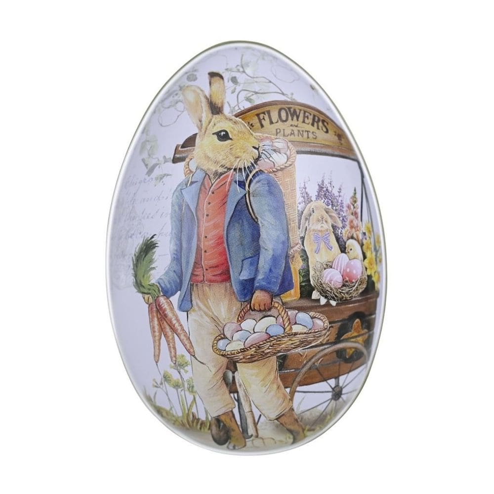 Mini Pote Porta Mantimentos Da Pascoa 6cm Oval  De Metal